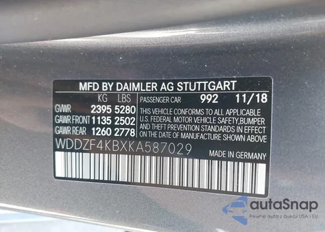 2019 Mercedes-Benz E 300 4Matic from USA, damaged, VIN WDDZF4KBXKA587029